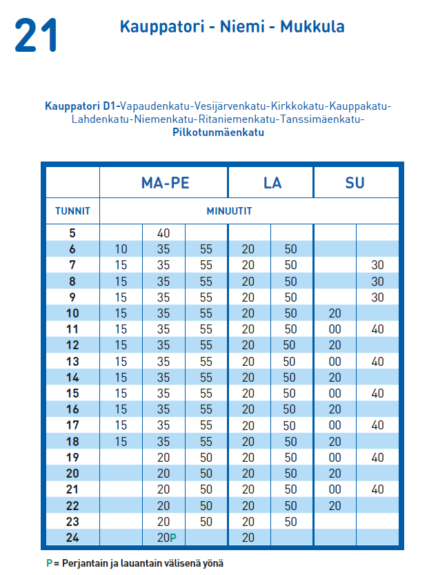 21 timetable part 2
